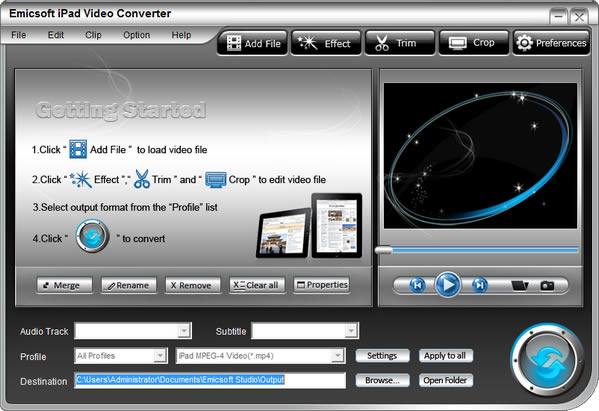 ��Emicsoft iPad Video Converter��Ѱ����ء�Emicsoft iPad Video Converter(IPAD��Ƶת����) v4.1.16 �ٷ��汾