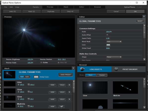 ��Optical Flares�����Optical Flares���������� v1.3.5 �ƽ��