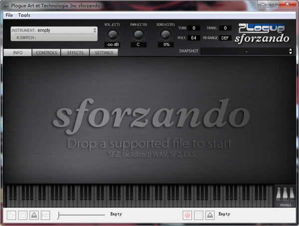 Plogue Sforzandoٷ汾ءPlogue Sforzando(SFZ) v1.848 ٷ汾