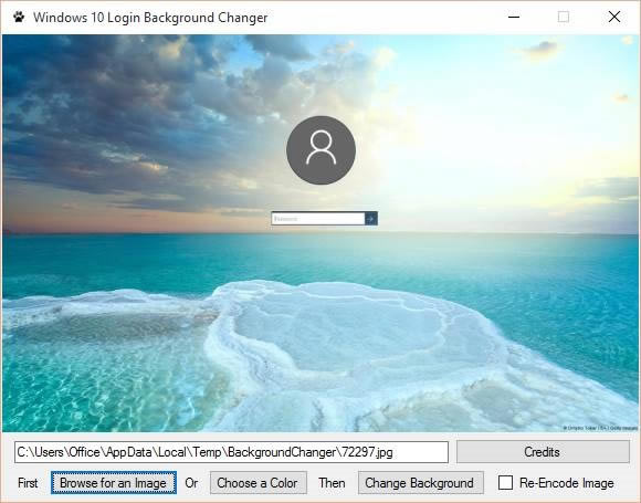 Windows 10 Login Background ChangerdWindows 10 Login Background Changer° v1.3 M