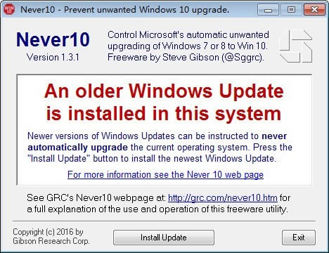 Never10ٷ汾ءNever10(ֹwin10) v1.3.1 ٷ汾