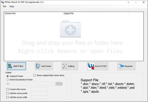 PDFdu Word To PDF ConverterءPDFdu Word To PDF Converter(WordתPDF) v1.3 ٷ汾