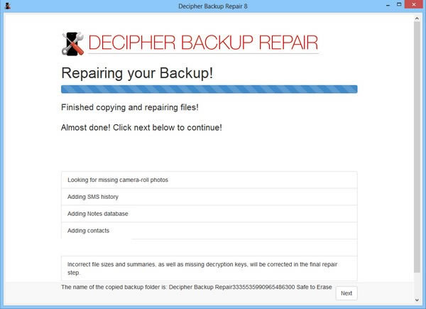 ޸ءDecipher Backup Repair(޸) v12.2.10 ٷ汾