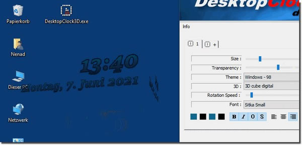 DesktopClock3DءDesktopClock3D(3Dʱ) v1.01 ٷ汾