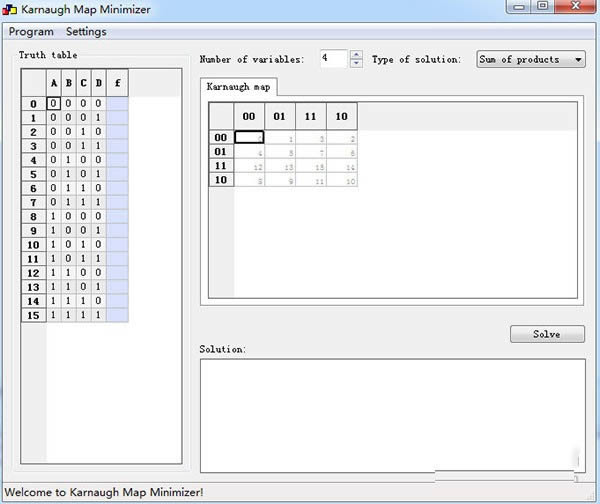 Karnaugh Map Minimizer-ŵͼ-Karnaugh Map Minimizer v3.0ٷ汾