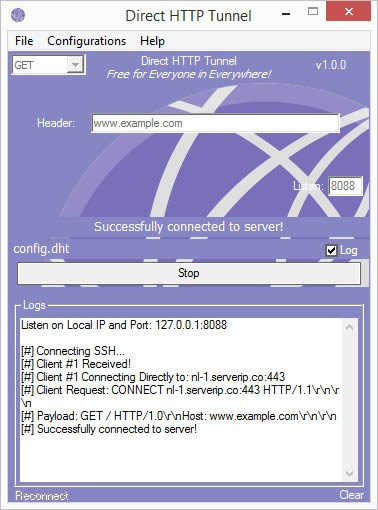 Direct HTTP Tunnel-ֱHTTPͻ-Direct HTTP Tunnel v1.0.0Ѱ