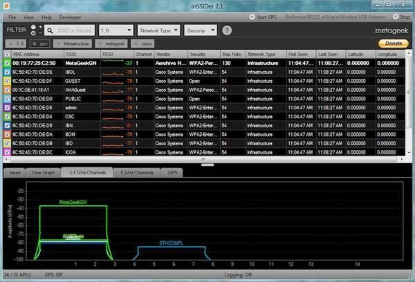 inSSIDer-WiFi-inSSIDer v1.2.0.708ɫİ