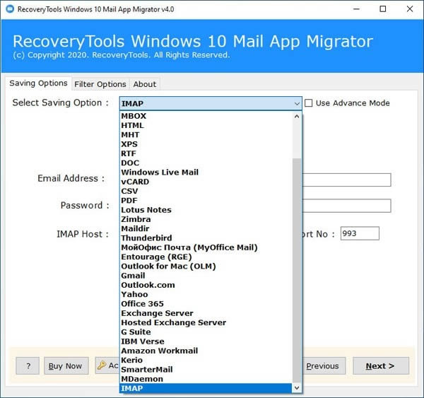 RecoveryTools Windows 10 Mail App Migrator-ʼת-RecoveryTools Windows 10 Mail App Migrator v4.0ٷ汾