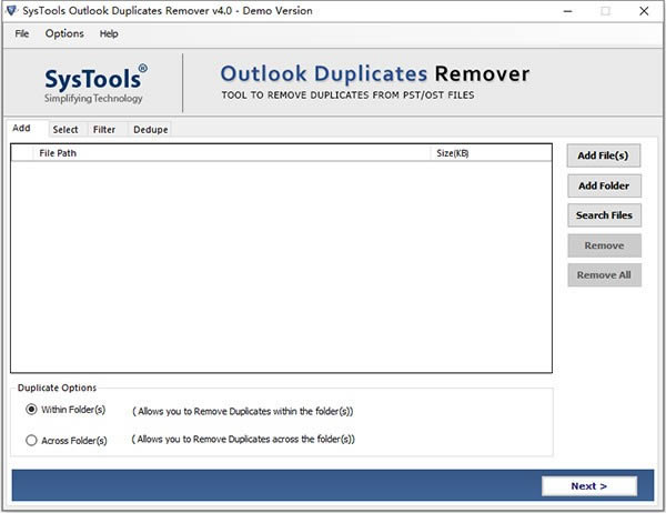 SysTools Outlook Duplicates Remover-䴦-SysTools Outlook Duplicates Remover v4.0ٷ汾