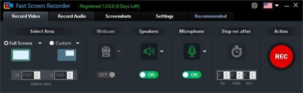 Fast Screen Recorder-Ļ¼ƹ-Fast Screen Recorder v1.0.0.8ٷ汾