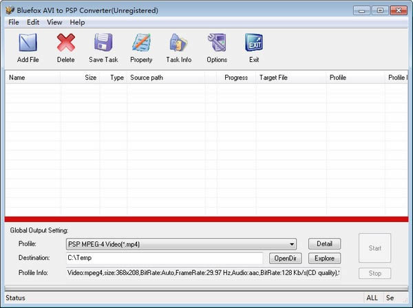 Bluefox AVI to PSP Converter-AVIתPSP-Bluefox AVI to PSP Converter v3.01ٷ汾