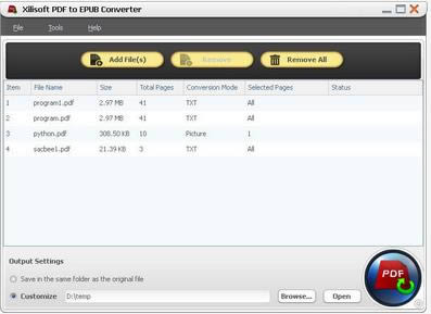 Xilisoft PDF to EPUB Converter-pdfתepubת-Xilisoft PDF to EPUB Converter v2.1ٷ汾