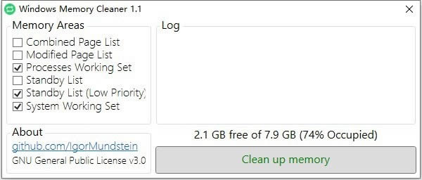 Windows Memory Cleaner-ڴ-Windows Memory Cleaner v1.1.0ٷ汾