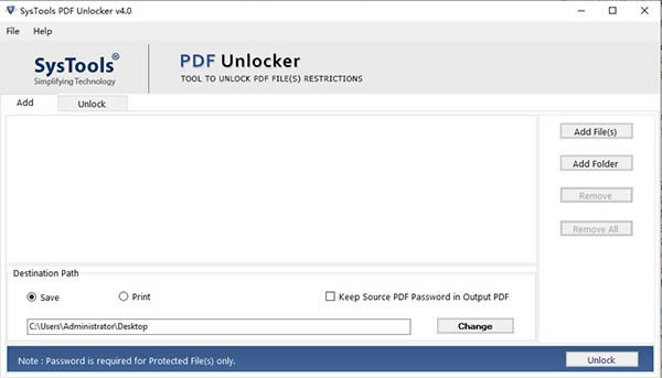 SysTools PDF Unlocker-pdf-SysTools PDF Unlocker v4.0ٷ汾