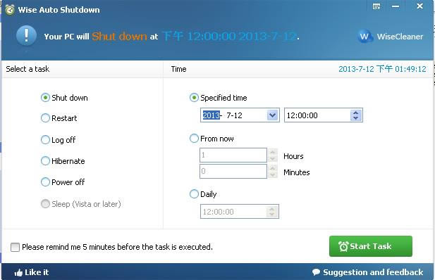 Wise Auto Shutdown-ʱԶػ-Wise Auto Shutdown v2.0.1ٷ汾