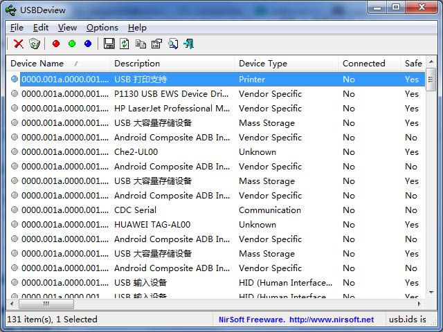 USBDeview°-USB豸-USBDeview° v2.7.9.0ٷ汾