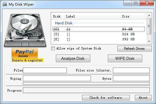 My Disk Wiper-űPʽܛ-My Disk Wiperd v1.10.0.0Gɫ