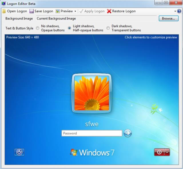 Logon Editor-win7ꑽ޸-Logon Editord v1.0.0.0Gɫ