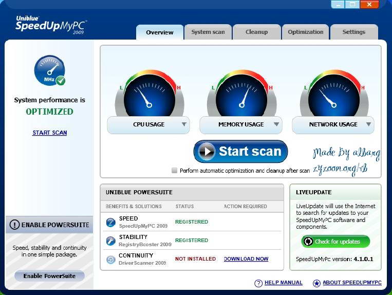 Uniblue SpeedUpMyPC-Uniblue SpeedUpMyPCd v6.0.4.15Gɫ
