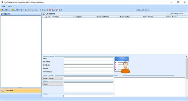 SysTools vCard Importerͼ