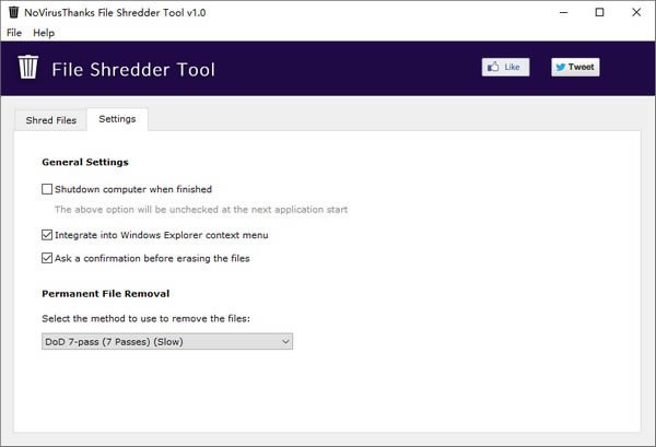 NoVirusThanks File Shredder Tool-ļ鹤-NoVirusThanks File Shredder Tool v1.0ٷ汾