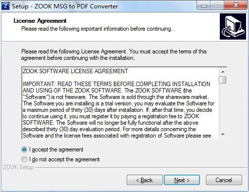 ZOOK MSG to PDF Converter؈D