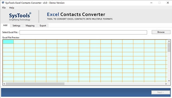 SysTools Excel Contacts Converter؈D