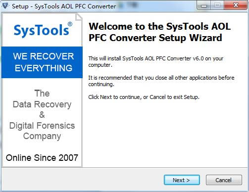 SysTools AOL PFC Converter؈D