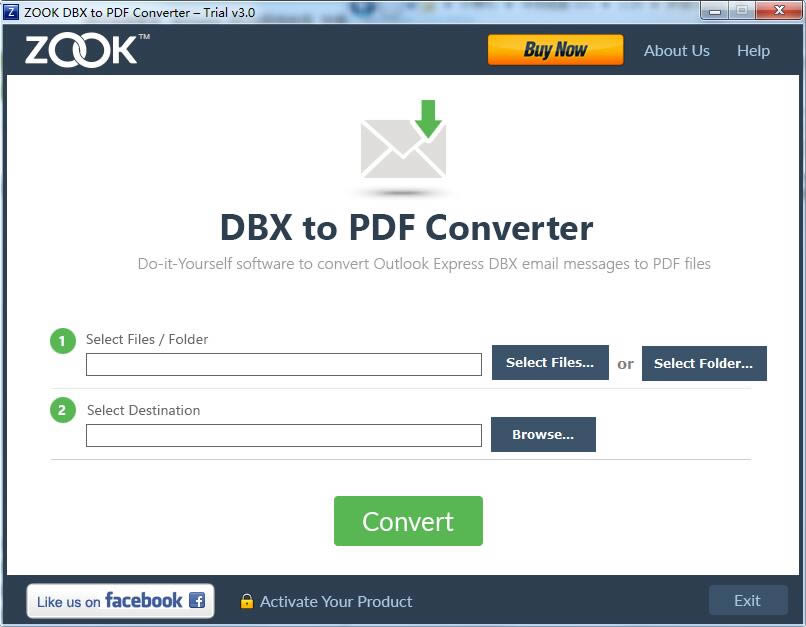 ZOOK DBX to PDF Converter؈D