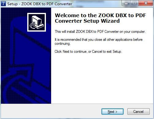 ZOOK DBX to PDF Converter؈D