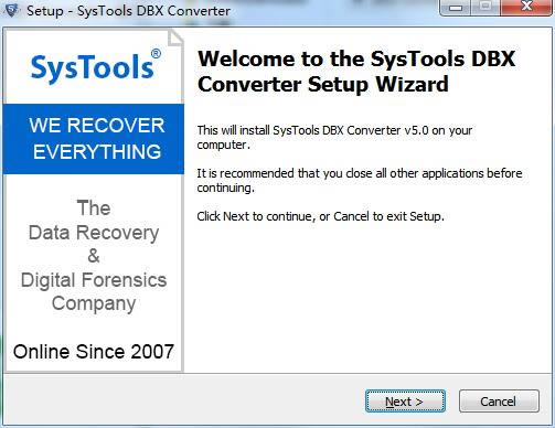 SysTools DBX Converter؈D