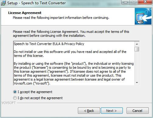 Vovsoft Speech to Text Converter-Vovsoft Speech to Text Converter v1.0°