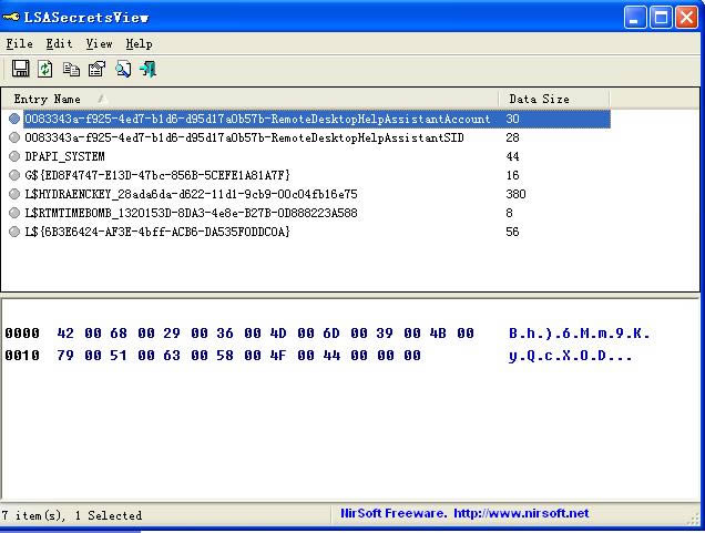 lsasecretsview-ܹ-lsasecretsviewd v1.21Gɫ