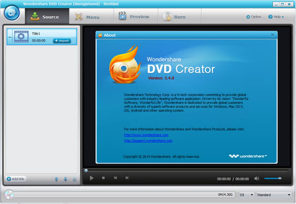 Wondershare DVD Creator- DVD-Wondershare DVD Creator v4.5.0.3ٷ汾